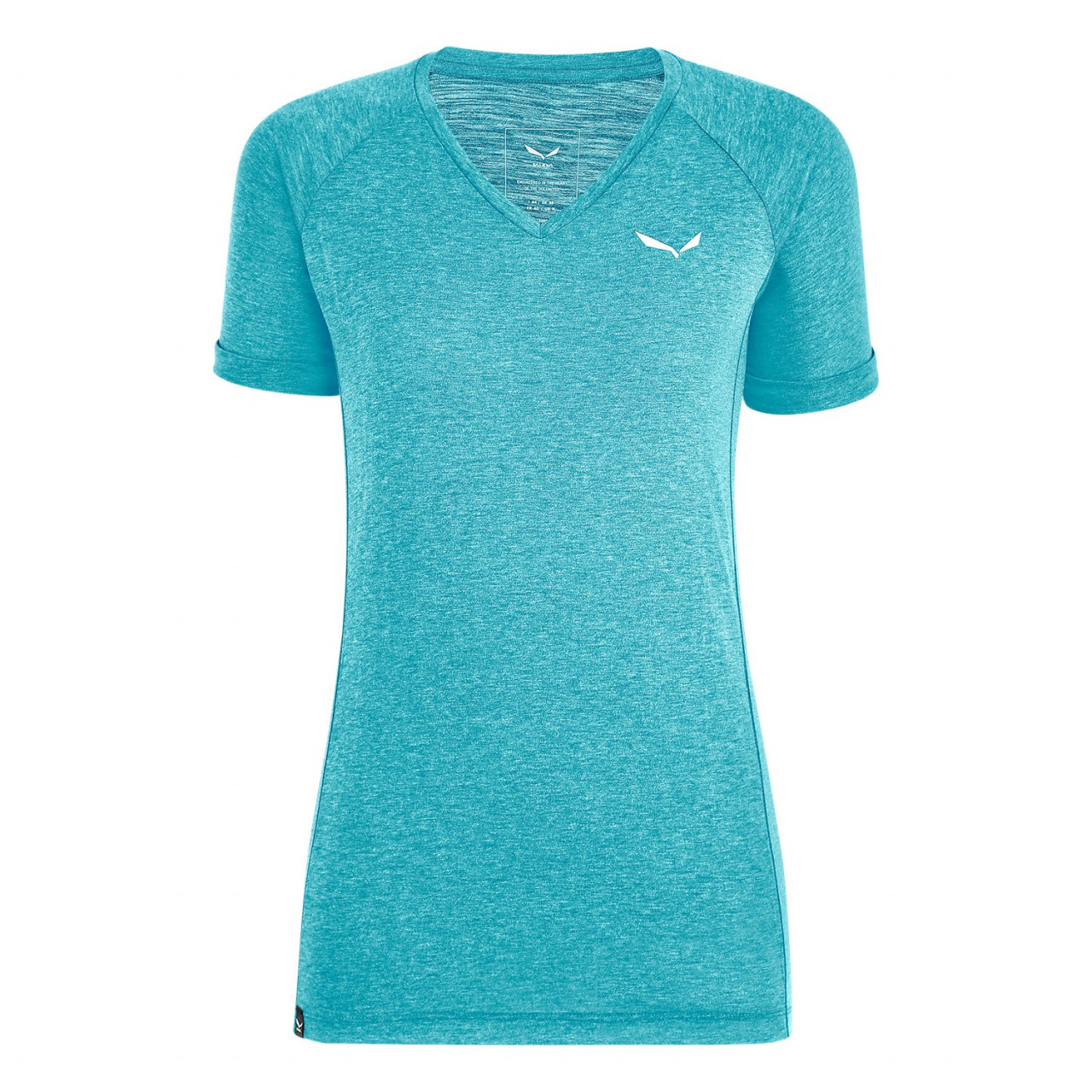 T-Shirts Salewa Puez Melange Dry V-Neck Mulher Azuis 562EOFRDP